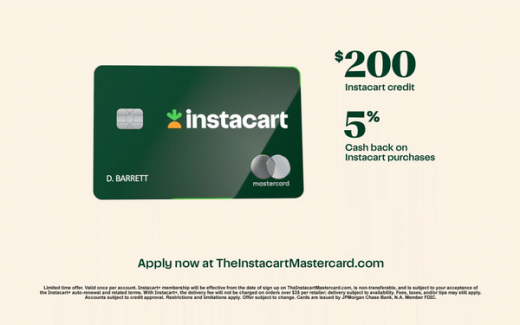 Instacart Partners With Chase To Launch Mastercard Credit Card