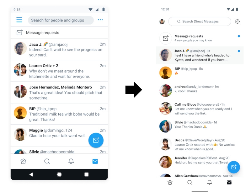 Twitter gives its DMs on the Android app a more modern look | DeviceDaily.com