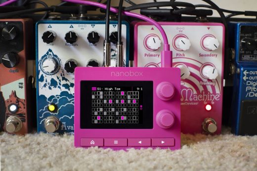 1010music’s Razzmatazz is a delightfully pink and pocketable drum machine