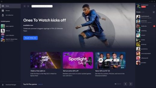 EA starts rolling out a new PC app to replace Origin