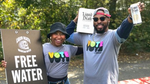 Liquid Death’s latest ad takes aim at Georgia’s absurd voting law