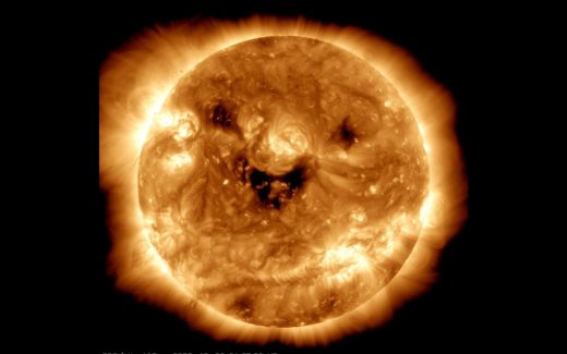NASA’s Solar Dynamics Observatory captured an image of the sun ‘smiling’