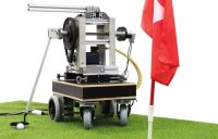 This golf robot uses a Microsoft Kinect camera and a neural network to line up putts