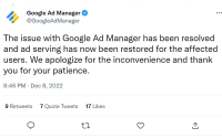 Google Apologizes For Ad Manager Outage, Raising Questions On Dependency