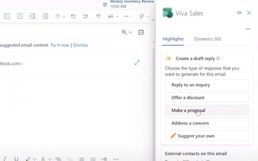 Microsoft Introduces AI GPT-Generated Email Replies In Its Viva Sales Product