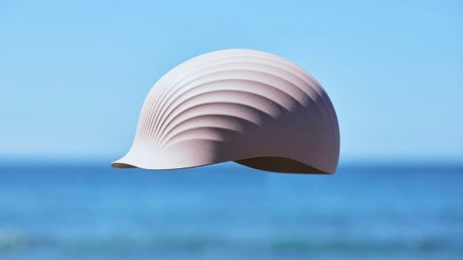 The Shellmet is an ultra-strong helmet made from scallop shells