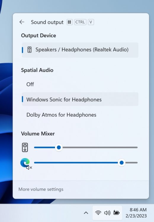 Microsoft is testing a redesigned Windows 11 audio mixer