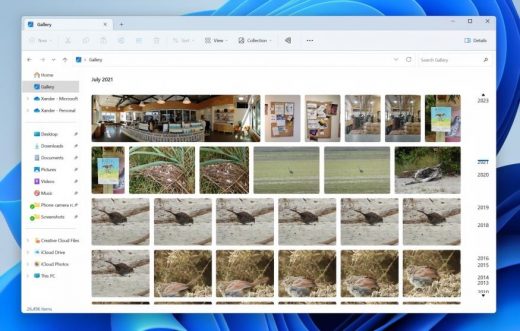 Windows 11 preview brings the Photo app’s ‘gallery’ view to File Explorer
