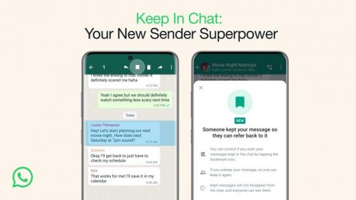 WhatsApp lets you save disappearing messages