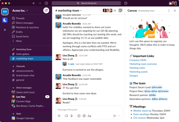 Slack Canvas arrives, but don’t call it a Notion clone | DeviceDaily.com
