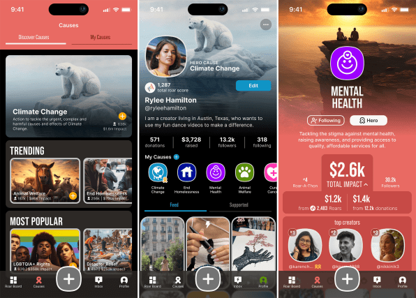 Roar Social brings gamified charity to social media | DeviceDaily.com Roar Social brings gamified charity to social media | DeviceDaily.com