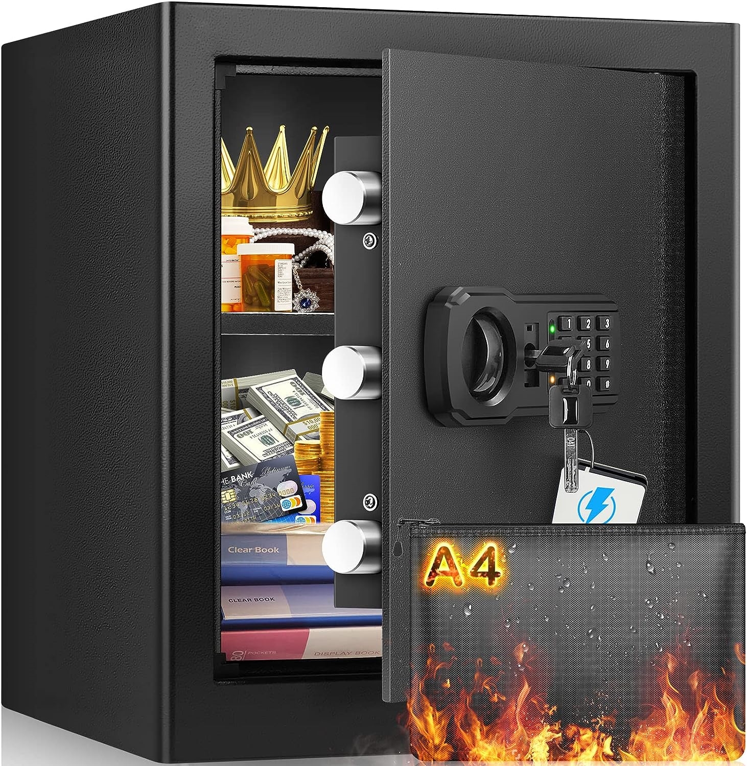 Tiskgg 1.8 Cubic Fireproof Safe for Money | DeviceDaily.com