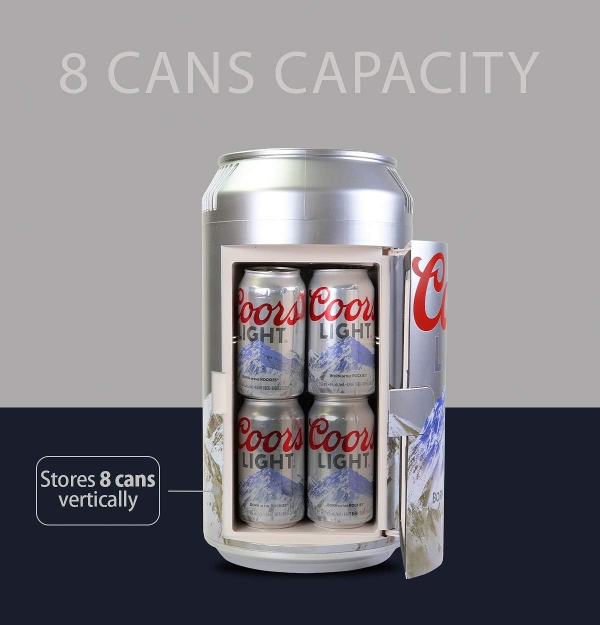 Coors Light 8 Can Mini Fridge for Man Cave | DeviceDaily.com