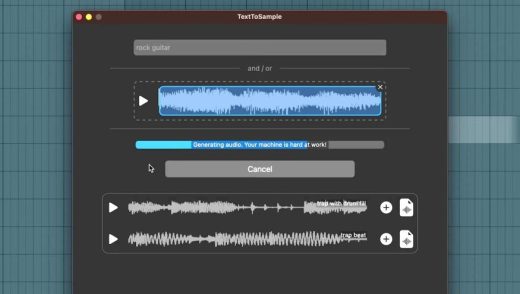 This free plugin uses AI to generate music samples from text prompts