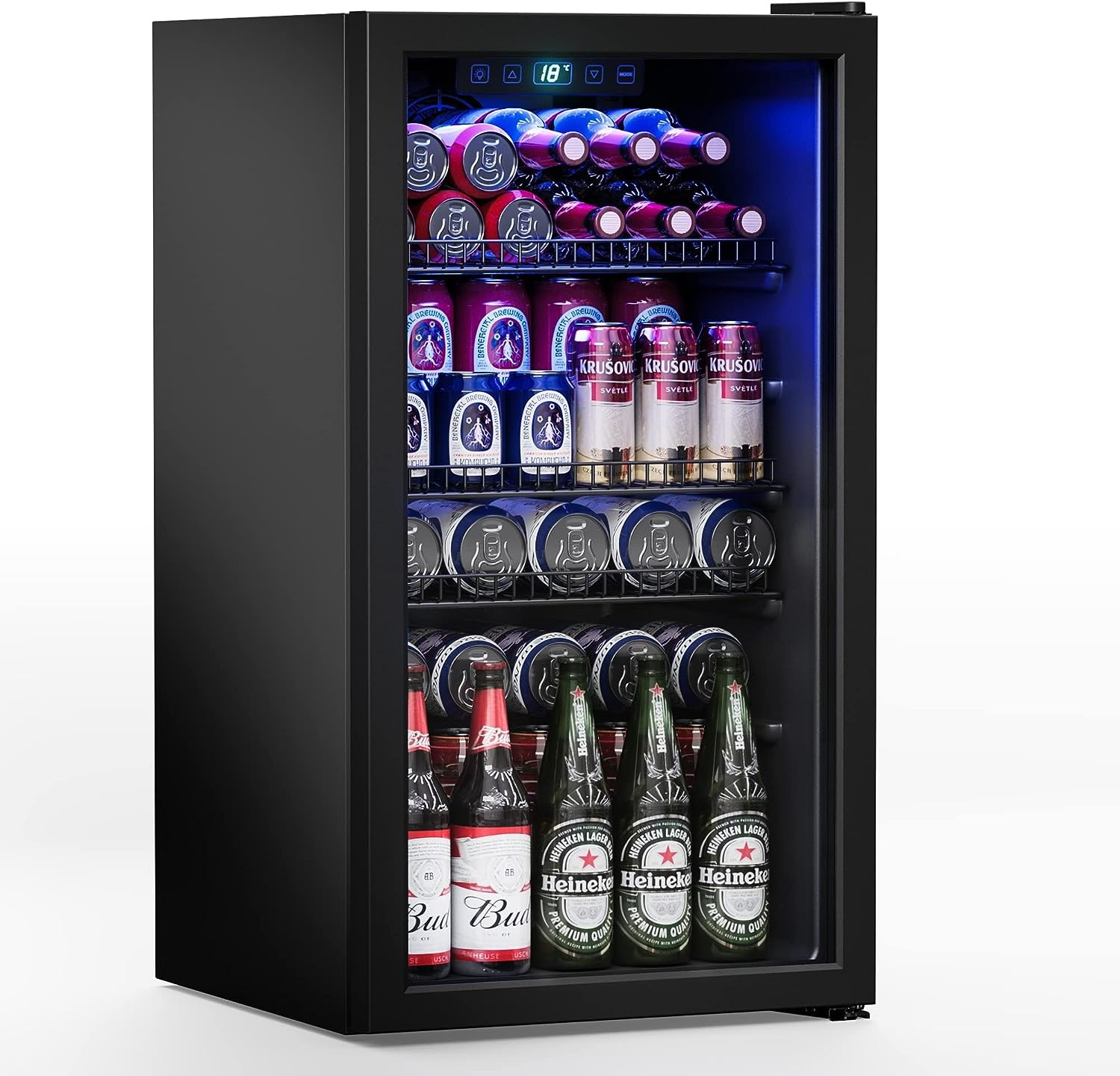 Manastin Mini Fridge with Glass Door | DeviceDaily.com