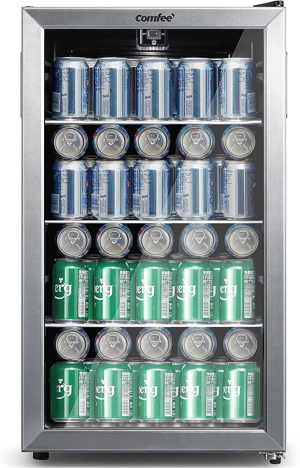 COMFEE' CRV115TAST Mini Fridge with Glass | DeviceDaily.com