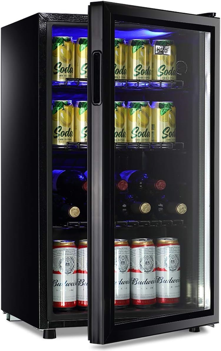 WANAI Mini Fridge Glass Door | DeviceDaily.com