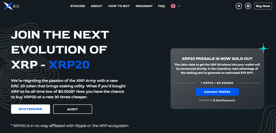 XRP20 presale sold out | DeviceDaily.com