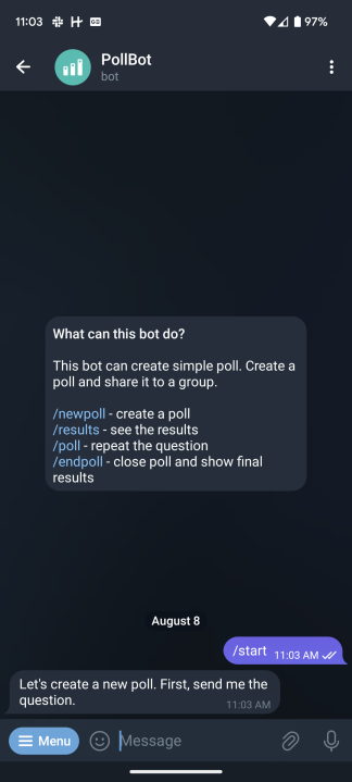 PollBot Telegram Bot | DeviceDaily.com