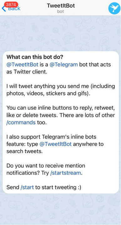 TweetItBot Telegram Bot | DeviceDaily.com