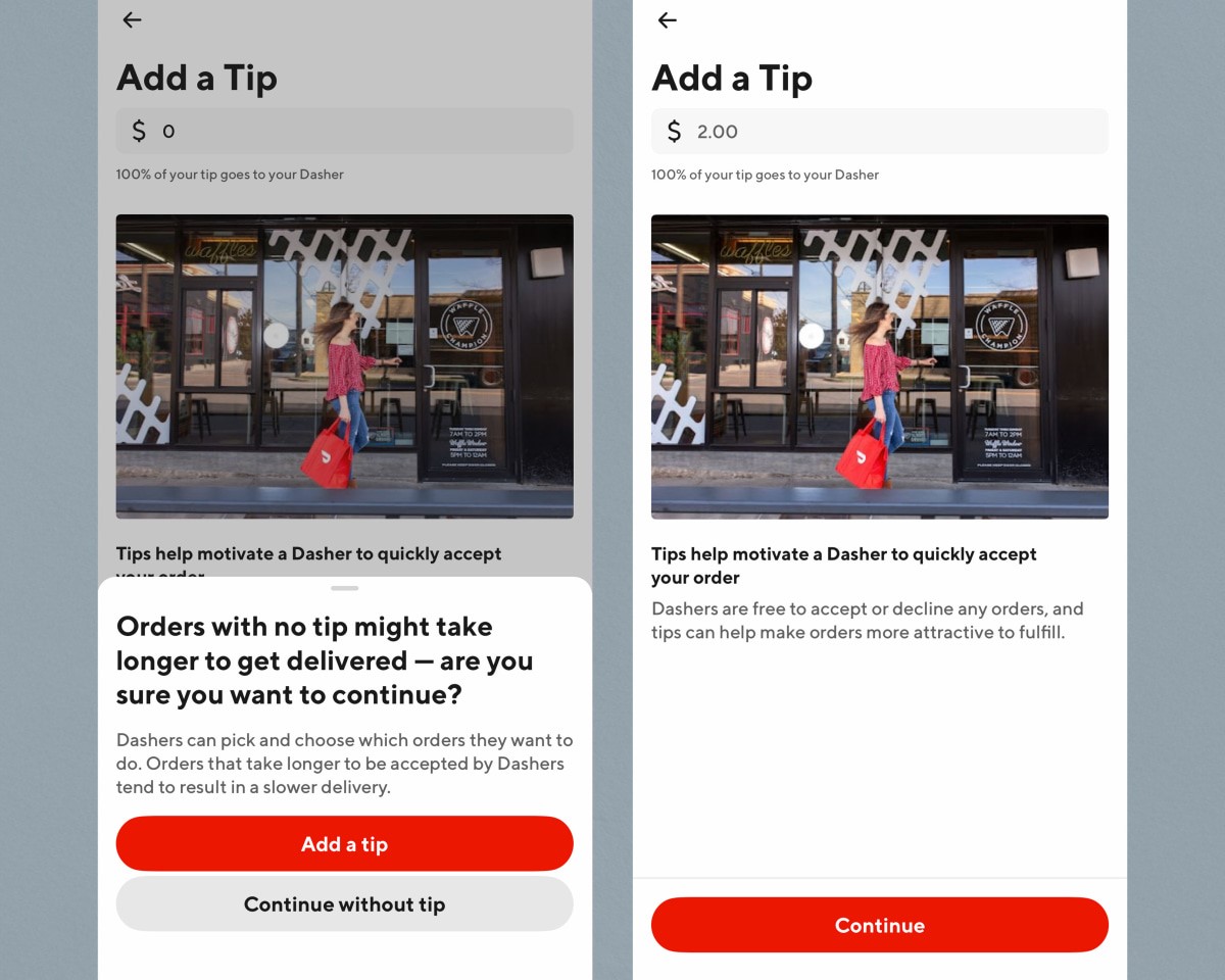 DoorDash message to some users stirs up online debate about tipping | DeviceDaily.com