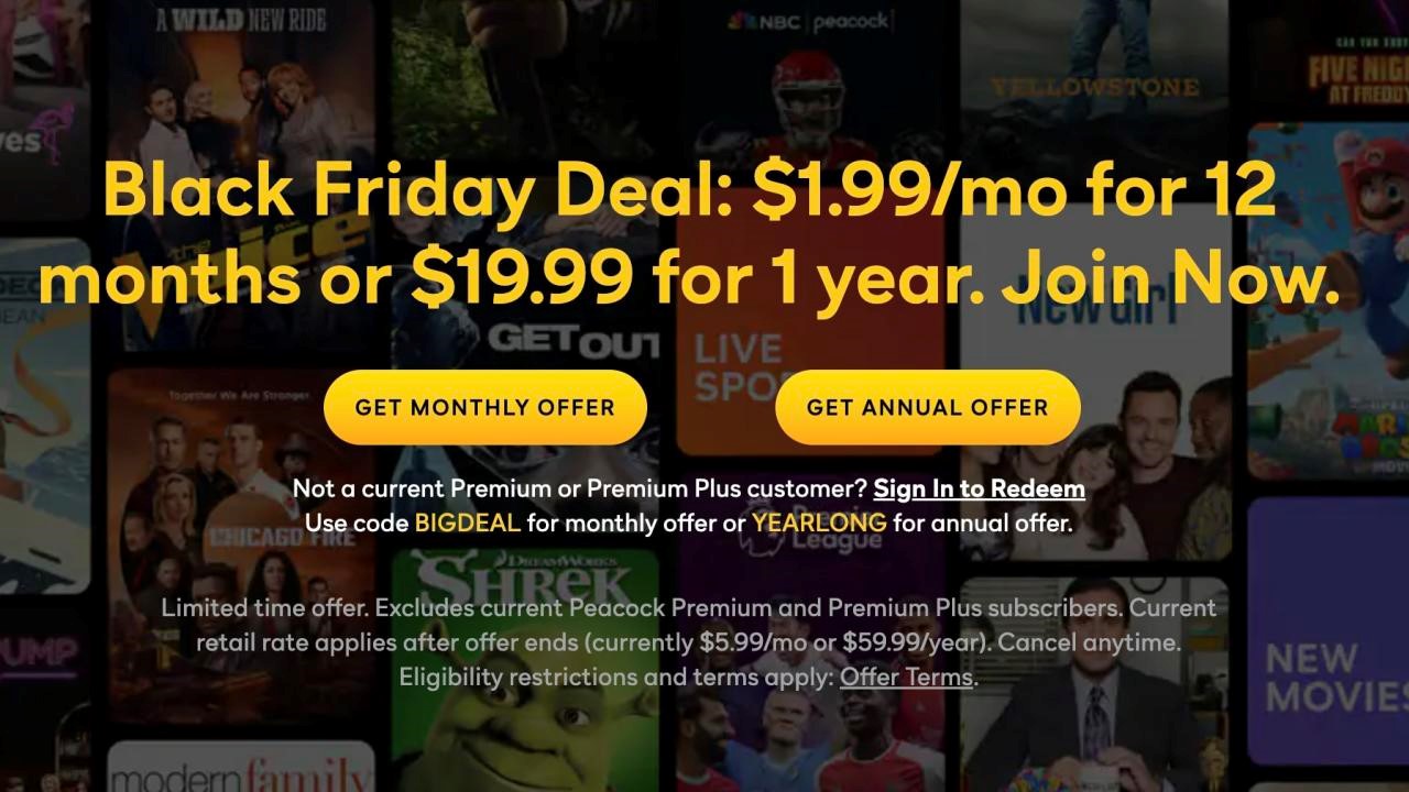 Peacock Black Friday deal: Get one year of Premium for only $20 | DeviceDaily.com