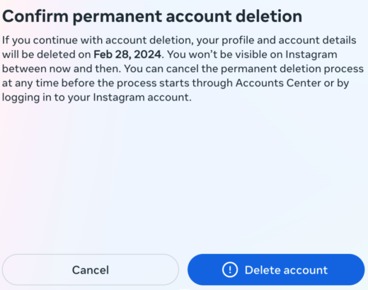 How to delete your Instagram account