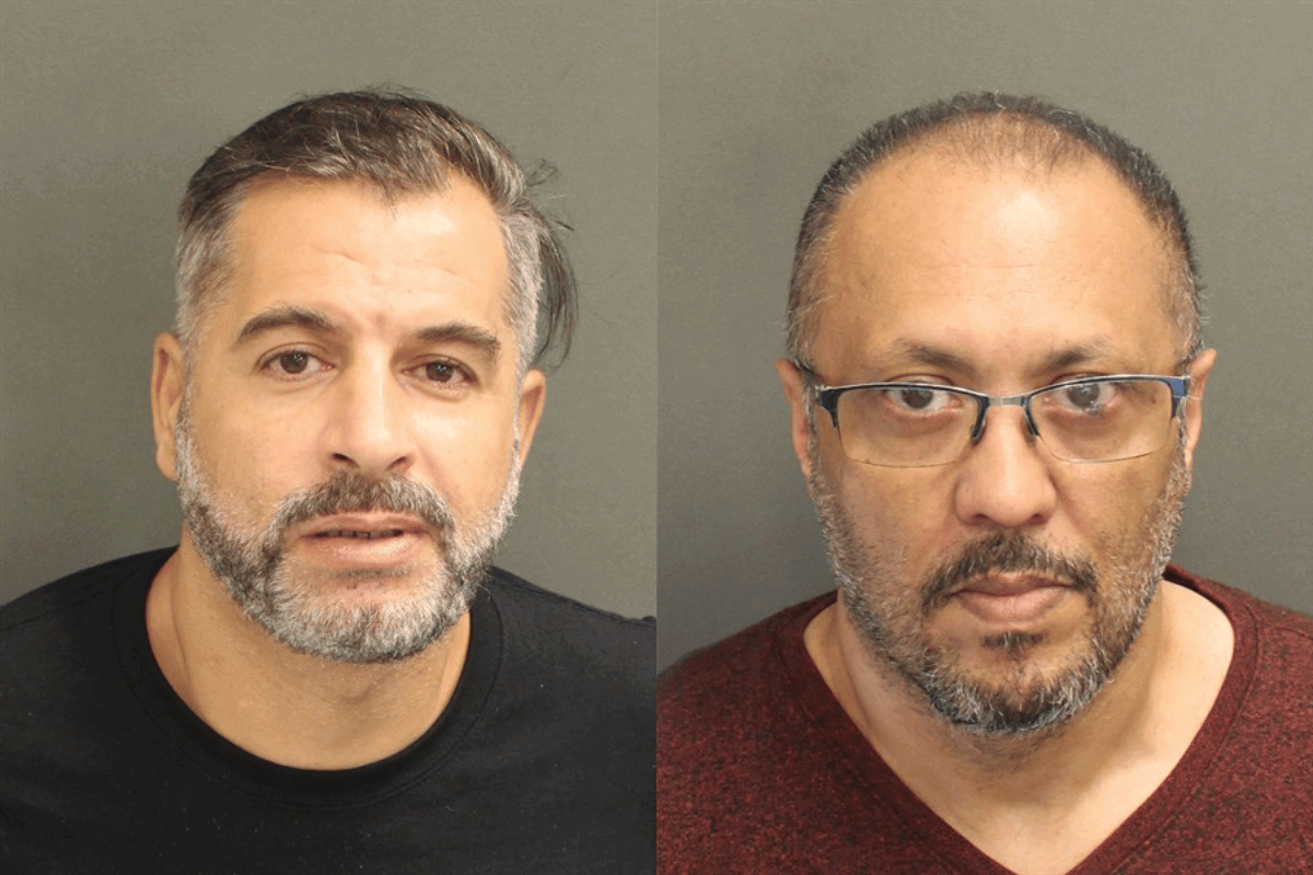 Two adult men shown in separate mugshot-style photos against a neutral background, each looking toward the camera with serious expressions. | DeviceDaily.com