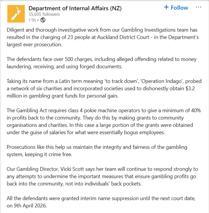 23 charged after charity network allegedly siphoned $3.2 million gambling grants | DeviceDaily.com