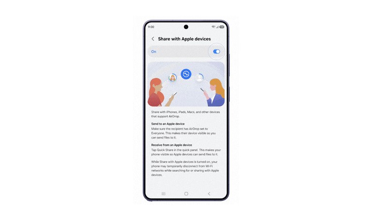 Samsung's Galaxy S26 will get Apple AirDrop support starting today | DeviceDaily.com