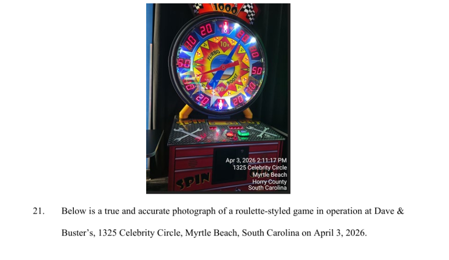 South Carolina lawsuit says Dave  and  Buster’s games are illegal gambling | DeviceDaily.com