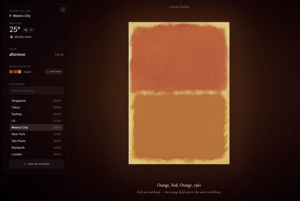 Get your next weather report from a Rothko painting | DeviceDaily.com Get your next weather report from a Rothko painting | DeviceDaily.com