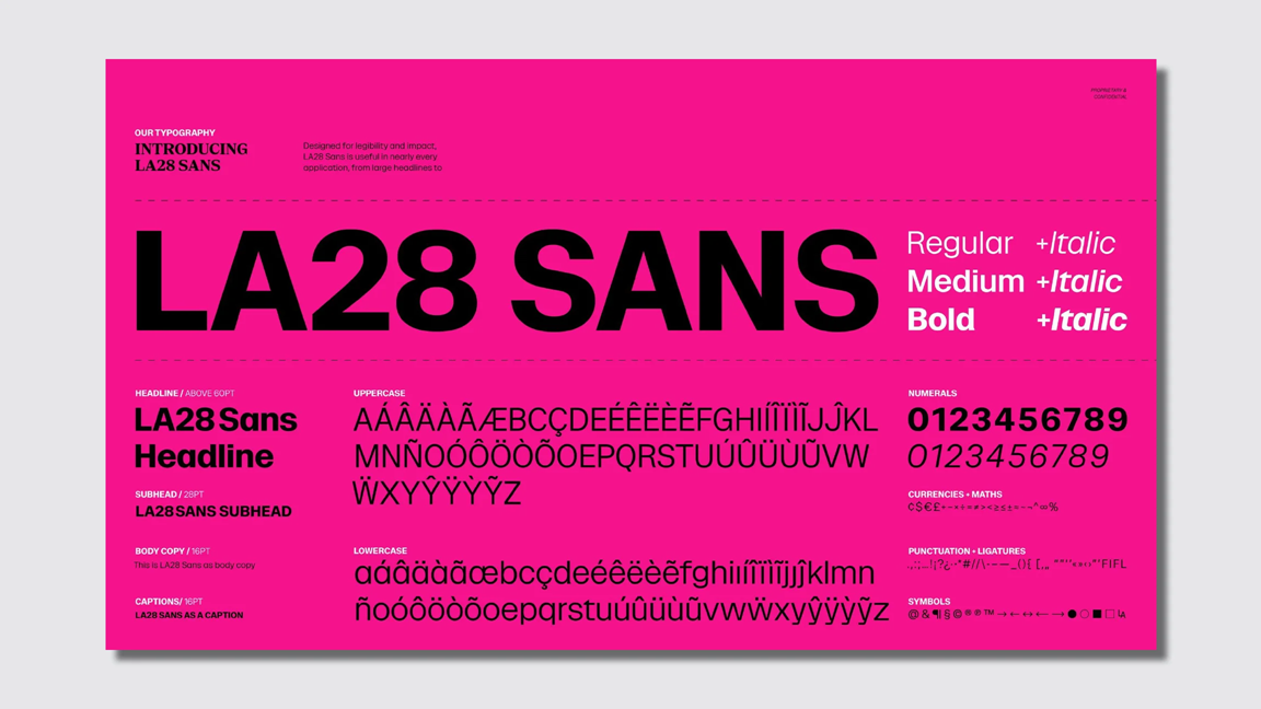The LA28 typography is made of 4 custom fonts | DeviceDaily.com