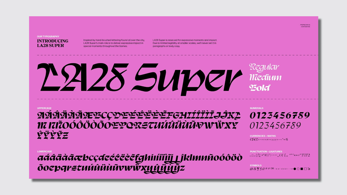 The LA28 typography is made of 4 custom fonts | DeviceDaily.com