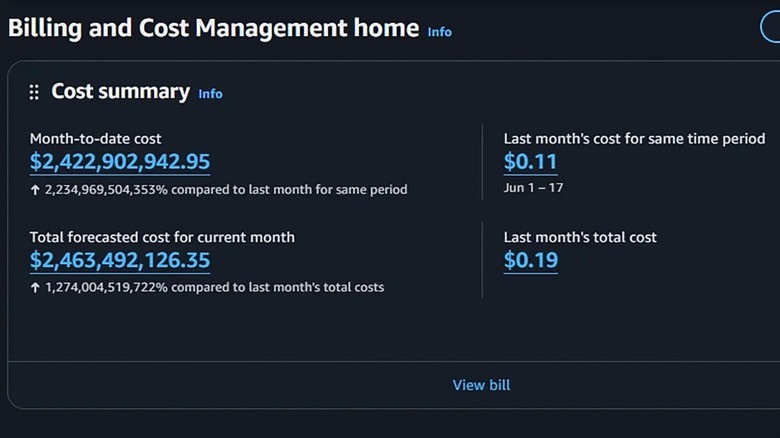 A bug in AWS has caused some customers' bills to spike from a few cents to billions of dollars | DeviceDaily.com A bug in AWS has caused some customers' bills to spike from a few cents to billions of dollars | DeviceDaily.com